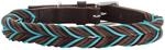 HUNTER Hundehalsband SOLID Education Cord, Farbe: Dunkelbraun/t&uuml;rkis, Robustes