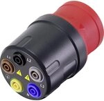 VOLTCRAFT VMA-3L 16 Messadapter CEE-Stecker 16 A 5polig - Buchse 4 mm Dunkelgrau, Rot