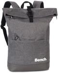 Bench Roll Top Rucksack Kurierrucksack Daypack Backpack 64180, Farbe:Dunkelgrau