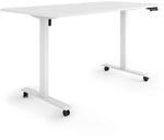 ESMART Germany ETX-121WW 160x80cm Wei&szlig; Ergonomischer Steh-Sitz-Schreibtisch auf