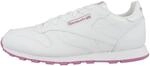 Reebok Classic Leather, M&auml;dchen Sneaker, Wei&szlig; (Lurex-White/pink Frenzy), 36.5 EU