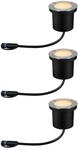 Paulmann 94717 Plug & Shine LED Au&szlig;enleuchte Bodeneinbauleuchte Floor 3er-Set