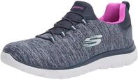 Skechers Damen 12983 Athleisure Sneaker, Marineblau/Hot Pink, 39.5 EU