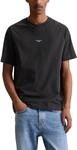 Marc O'Polo Denim Herren T-Shirt aus Bio-Baumwolle mit Rundhalsausschnitt, Schwarz