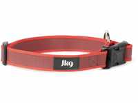 JULIUS-K9 225CG-R Color & Gray Halsband, 25mm*39-65 cm, verstellbar, rot-grau