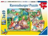 Ravensburger Kinderpuzzle - Kleine Prinzessinnen - 3x49 Teile Puzzle für Kinder ab 5