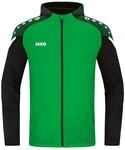 JAKO Herren Kapuzenjacke Performance, Soft Green/Schwarz, XXL