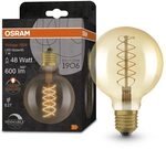 Osram Vintage 1906 LED-Lampe mit Gold-T&ouml;nung, 7W, 600lm, Kugel-Form mit 95mm