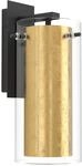 EGLO Wandlampe Pinto Gold, 1 flammige Wandleuchte, Material: Stahl, Farbe: Schwarz,