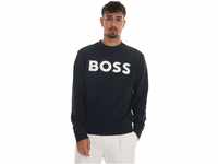 BOSS Herren WeBasicCrew Relaxed-Fit Sweatshirt aus Baumwoll-Terry mit gummiertem