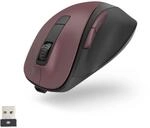 Hama ergonomische Maus (Funkmaus, 6 Tasten, 2,4GHz, BlueWave, 800/1200/1600dpi,