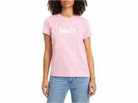 Levi's Damen The Perfect Tee T-Shirt,Poster Logo Prism Pink,XXS