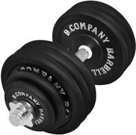 Guss Kurzhantel-Set 40Kg (1 x Kurzhantelstange 45cm, 2x1,25, 2x2,5 und 6x5Kg