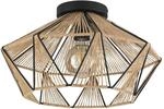 EGLO Deckenlampe Adwickle, nat&uuml;rliche Deckenleuchte im Vintage Design 