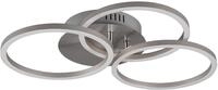 Reality Leuchten LED Deckenleuchte Circle R62823107, Metall Nickel matt, inkl. 27