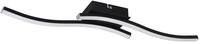 Reality Leuchten LED Deckenleuchte Route R62472432, Metall Schwarz matt, Kunststoff