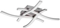 Reality Leuchten LED Deckenleuchte Route R62474407, Metall Nickel matt, Kunststoff