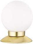 Reality Leuchten LED Tischleuchte Princess R52551908, Metall Messing matt, Glas opal