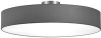 Trio Leuchten Deckenleuchte Hotel 603900511, Metall Nickel matt, Stoffschirm grau,