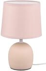 Reality Leuchten Tischlampe - H 26 cm - Beige - Keramik - Stoffschirm