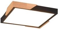 Reality Leuchten LED Deckenleuchte Meta R67191132, Kunststoff Schwarz matt, Holz,