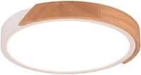 Reality Leuchten LED Deckenleuchte Jano R67201131, Kunststoff Wei&szlig; matt, Holz, inkl.