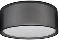 Trio Leuchten Deckenleuchte Burton 611400332, Metall Schwarz matt, Schirm Stoff