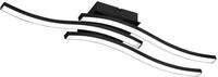 Reality Leuchten LED Deckenleuchte Route R62473132,Metall Schwarz matt, inkl. 3x 5