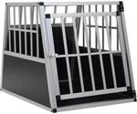 vidaXL Hundetransportbox Einzelt&uuml;r 65x91x69,5cm Hundebox Reisebox Transportbox