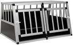 vidaXL Hundetransportbox Doppelt&uuml;r 89x69x50 cm Hundebox Reisebox Transportbox