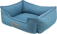 TRIXIE Hundebett Talis 100 × 70 cm in blau - elegantes Hundebett aus gemütlichem TRIXIE Hundebett Talis 100 × 70 cm in blau - elegantes Hundebett aus gemütlichem