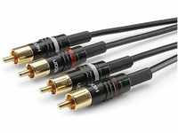 Sommer Cable HBP-C2-0300 Klinke/Cinch Audio Anschlusskabel [2X Cinch-Stecker -...