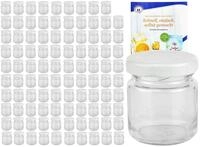 MamboCat 100er Set Rundgl&auml;ser 53 ml Deckelfarbe wei&szlig; TO 43 inkl. Diamant