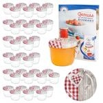MamboCat 40er 230 ml Sturzglas-Set | Einmachgl&auml;ser + Twist-Off-Deckel Holz-Herz