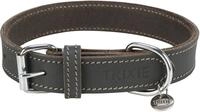 TRIXIE Rustic Halsband Leder Gr&ouml;&szlig;e L: Halsumfang 48&ndash;56 cm/30 mm in grau -