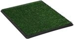 vidaXL Haustier Toilette mit Tablett Kunstgras Hundetoilette Welpentoilette...