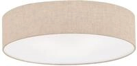 meineWunschleuchte Gro&szlig;e Deckenleuchte mit Lampenschirm aus Leinen in Beige, &Oslash; 60cm