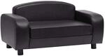 vidaXL Hundesofa Schwarz 80x50x40cm Kunstleder Hundecouch Hundebett Haustier