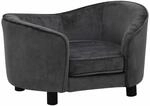 vidaXL Hundesofa Dunkelgrau 69x49x40cm Pl&uuml;sch Hundebett Hundecouch Katzensofa