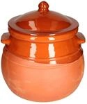MamboCat Tontopf mit Deckel I Eintopf I 4,5 Liter I Mediterran I Unikat Handarbeit I