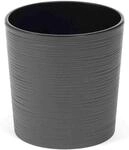 Siena Garden Pflanzgef&auml;&szlig; Lens graphit Kunststoff 25 cm