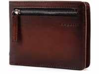 bugatti Domus RFID Wallet with Zip Compartment Cognac