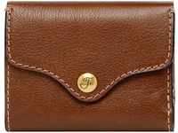 Fossil Brieftasche für Frauen Heritage, Leder Trifold braun L 9,8 cm, B 2,2...