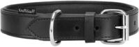 Knuffelwuff 13958-017 Weiches Lederhalsband Hund Hundehalsband Basic Plus, 55-65 cm,