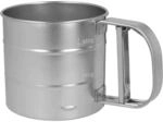 METALTEX Mehlsch&uuml;ttelsieb 10 cm mit Einhand-Mechanismus / Wei&szlig;blech / Mehlsieb /