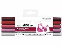 Tombow ABTP-5P-7, Alkoholbasierter Marker ABT PRO mit zwei Spitzen, Pink Colors, 1