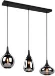 Trio Leuchten Pendelleuchte Lumina 317000332, Metall Schwarz matt, Glas Chrom