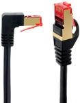 BIGtec LAN Kabel 0,5m 90 Grad gewinkelt Netzwerkkabel 90&deg; Winkel gerade/oben schwarz