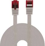 BIGtec Ethernet LAN Kabel 7,5m flexibles flaches Netzwerkkabel Patchkabel grau
