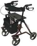 Drive Medical Rollator TORRO in Rot f&uuml;r Indoor und Outdoor Nutzung I Stabile